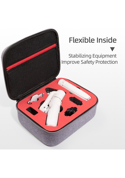 Djı Om 5 El Tipi Gimbal Aksesuarları Için Taşınabilir Darbeye Dalı Saklama Çantası - Gri/kırmızı Astar (Yurt Dışından) fırsatları