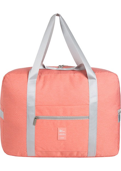 Weekıght Taşınabilir Katlanır Seyahat Saklama Çantası Büyük Kapasiteli Tote Bagaj Spor Çantası Bavul Için - Karpuz Kırmızısı (Yurt Dışından)