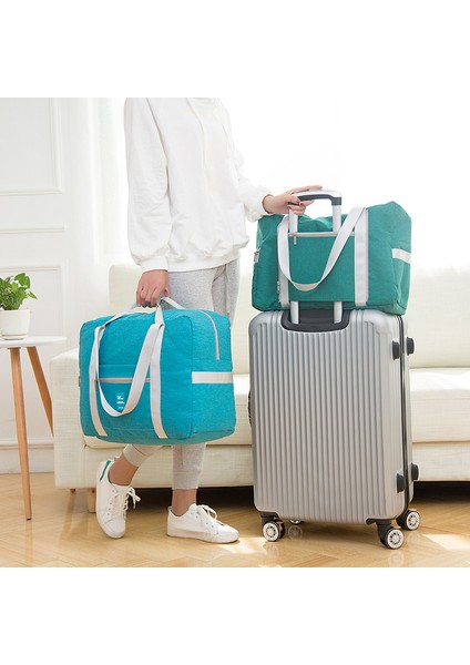 Weekıght Taşınabilir Katlanır Seyahat Saklama Çantası Büyük Kapasiteli Tote Bagaj Spor Çantası Bavul Için - Karpuz Kırmızısı (Yurt Dışından) modelleri