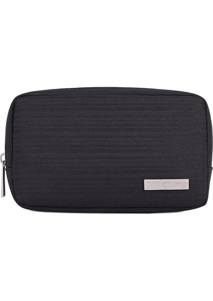 Canvasartısan L28-S11 Polyester Dijital Aksesuarlar Fermuarlı Saklama Kutusu Telefon Fare Taşıma Çantası - Siyah (Yurt Dışından)