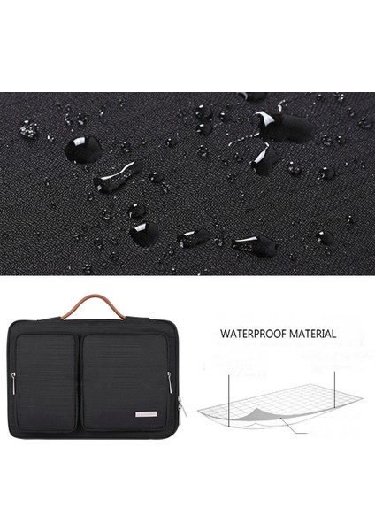 K28-22 Taşınabilir Kol , 2 Bölmeli Su Geçirmez Dizüstü Bilgisayar Kılıfı / 15 Inç Dizüstü Sap Askısı, Darbeye Dalı Taşıma - Siyah (Yurt Dışından) fırsatları
