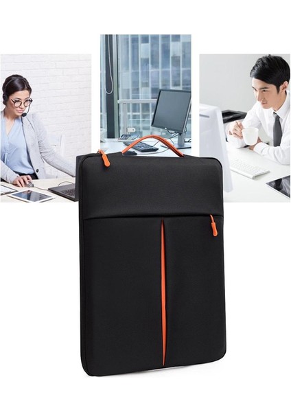 15-16 Inç Dizüstü Bilgisayar Çantası Dikey Suya Dalı Naylon Koruyucu Kılıf Fermuarlı Cepli 38 x 27 x 3cm - Gri (Yurt Dışından) fiyatları