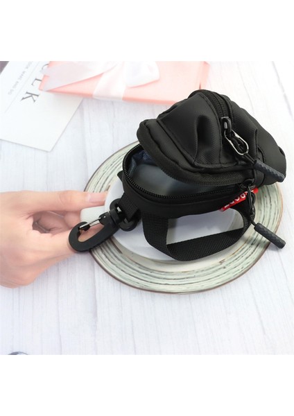 Mini Boyun Askılı Bozuk Para Kesesi Erkek Kadın Oxford Kumaş Spor Bisiklet Anahtar Saklama Çantası - Siyah (Yurt Dışından) indirimleri