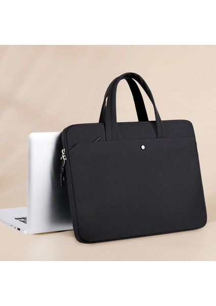 15,6 Inç Dizüstü Bilgisayar Taşıma Çantası ve Dizüstü Bilgisayar Kılıfı Için Oxford Kumaş Saklama Çantası - Siyah (Yurt Dışından)