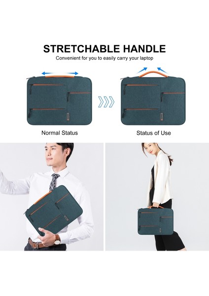 Haweel HWL2164 13 Inç Dizüstü Bilgisayarlar Için Saplı Iş Çantası Tarzı Fermuarlı El Çantası Dizüstü Bilgisayar Çantası - Lacivert (Yurt Dışından) indirimleri