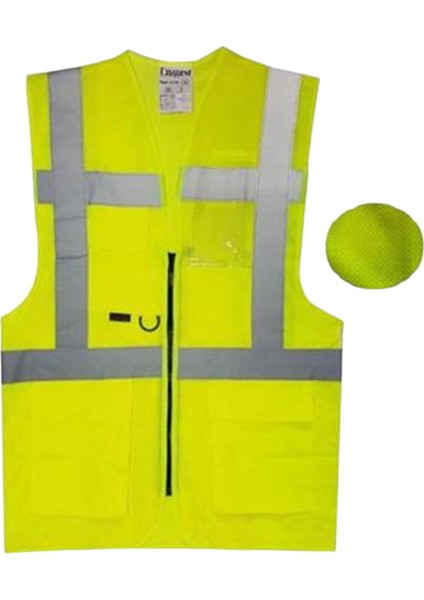 Uw 220 Fileli Reflektörlü Yönetici Ikaz Yeleği (Sarı)