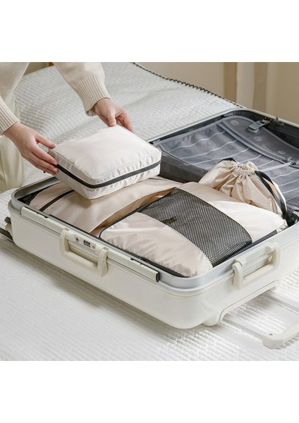 LG6S074 6 Parçalı Genişletilebilir Giysi Saklama Çantası Seyahat Düzenleyici Seti - Siyah (Yurt Dışından) fırsatları