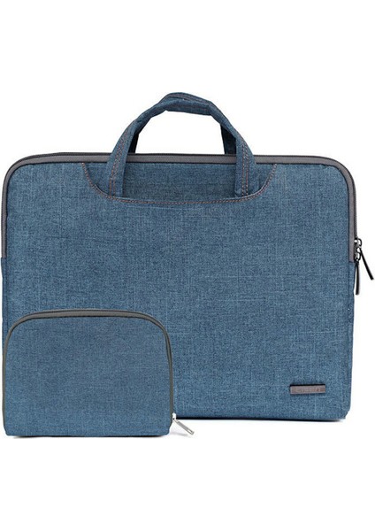 Lısen Iş Stili Taşıma Çantası 15,6 Inç Dizüstü Bilgisayarlar Için Taşınabilir Saklama Çantası Mini Çantalı - Koyu Mavi (Yurt Dışından)