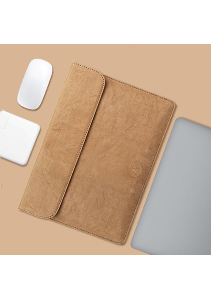 13 Inç Dizüstü Bilgisayar Taşıma Çantası Yıkanmış Kraft Kağıt Taşınabilir Kol Çantası Manyetik Kapatma - Yeşil (Yurt Dışından) modelleri