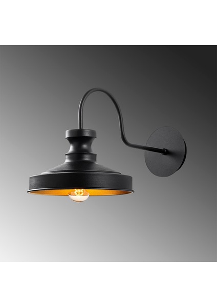 Güllü Endüstriyel Metal Sıvama Tekli Aplik Pütürlü Siyah,rustik Dekoratif Duvar Lamba GULLU-182BLACK modelleri