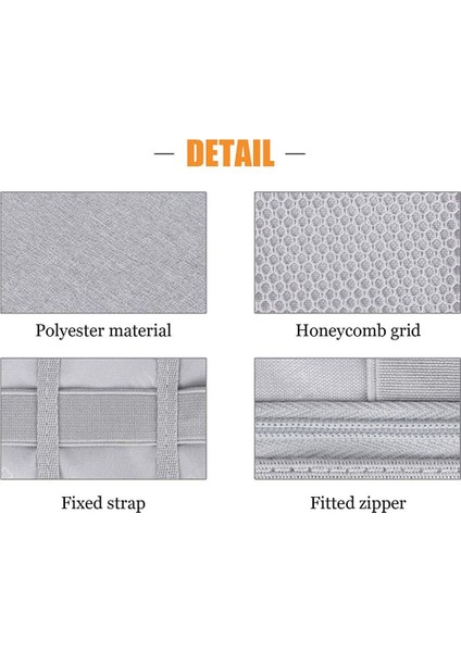 Bubm Dısxs-Myb Mini Tek Katmanlı Veri Kablosu U-Disk Taşıma Çantası Seyahat Dijital Aksesuarlar Fermuarlı Saklama Çantası - Gri (Yurt Dışından) modelleri