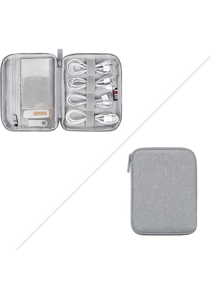 Bubm Dısxs-Myb Mini Tek Katmanlı Veri Kablosu U-Disk Taşıma Çantası Seyahat Dijital Aksesuarlar Fermuarlı Saklama Çantası - Gri (Yurt Dışından) indirimleri