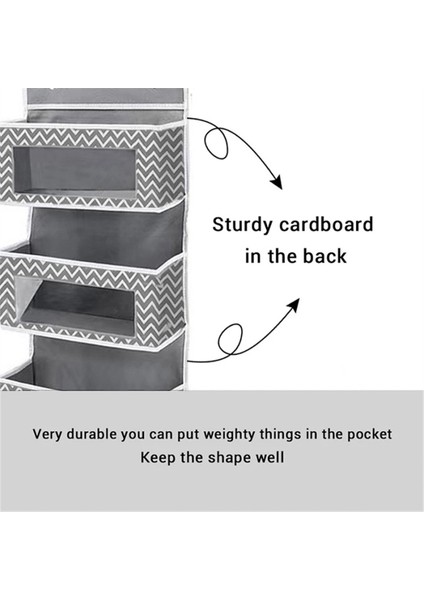 Dokumasız Kumaştan 4 Katlı Saklama Çantası Ev Gardırop Kapısı Arkası Askılı Düzenleyici - Büyük Fener Desenli (Yurt Dışından) modelleri