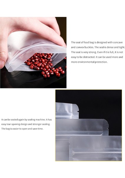 MX-008 100 Adet 10X15CM+3CM Şeffaf Saklama Çantası 20C Fermuarlı Kilitli Ayakta Duran Mat Numune Poşetleri (Bpa Içermez, Fda Sertifikası Yok) (Yurt Dışından) fırsatları