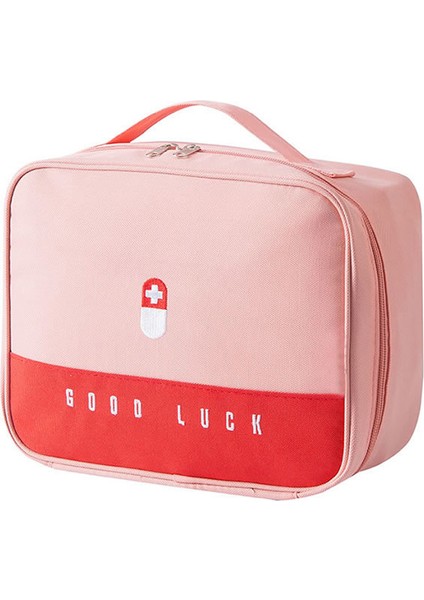 Büyük Boy Taşınabilir Seyahat Acil Tıbbi Çantası Ilaç Saklama Ilk Yardım Çantası - Pembe (Yurt Dışından)