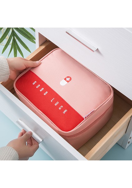 Büyük Boy Taşınabilir Seyahat Acil Tıbbi Çantası Ilaç Saklama Ilk Yardım Çantası - Pembe (Yurt Dışından) modelleri