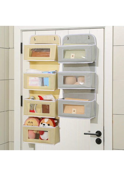Kapı Üstü Askılı Düzenleyici 3 Katlı Saklama Çantası Şeffaf Pencereli Kumaş Askılı Oyuncaklar ve Çeşitli Eşyalar Için - Sarı (Yurt Dışından) fiyatları