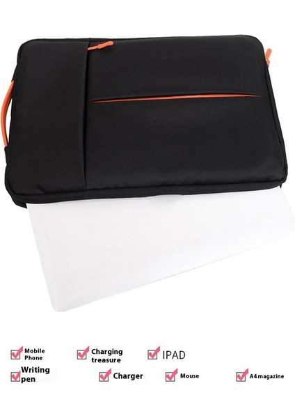 15-16 Inç Dizüstü Bilgisayar Çantası Dikey Suya Dalı Naylon Koruyucu Kılıf Fermuarlı Cepli 38 x 27 x 3cm - Mavi (Yurt Dışından) indirimleri