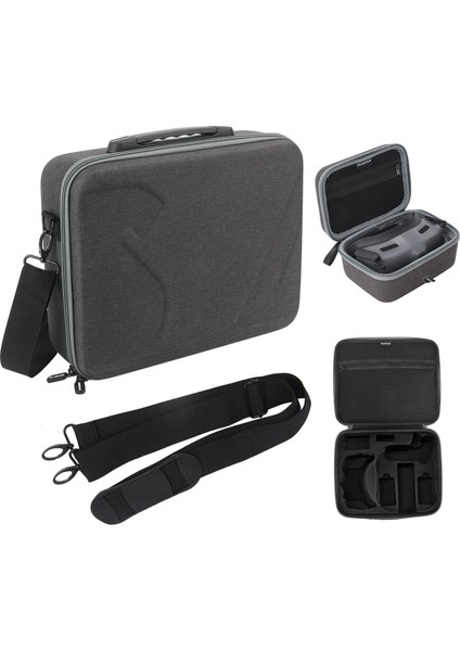 Sunnylıfe AT-B484 Djı Avata Gözlükleri Için 2 Büyük Kapasiteli Drone Pil Gözlük Kontrol Cihazı Saklama Çantası Omuz Askılı Darbeye Dalı Taşıma Çantası (Yurt Dışından)