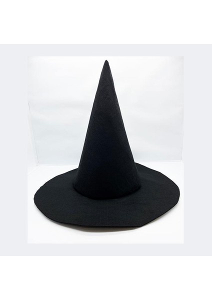 Siyah Renk Keçe Cadı Şapkası 35x38 cm modelleri