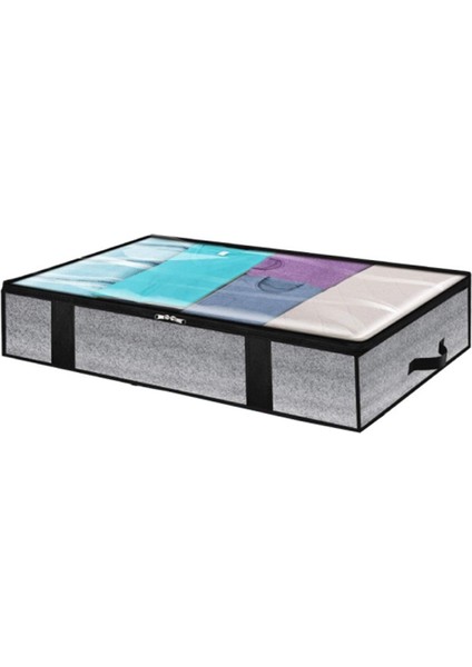 100X50X18CM Katlanabilir Dokumasız Yatak Altı Saklama Çantası Battaniye Giysi Fermuarlı Saklama Çantası (Yurt Dışından)