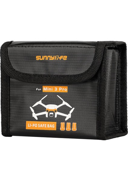 Sunnylıfe MM3-DC386 Djı Mini 3 Pro Için 3 Pil Kapasiteli Lipo Pil Saklama Çantası Pil Kılıfı Pil Güvenlik Çantası Pil Koruma Aksesuarları (Yurt Dışından)