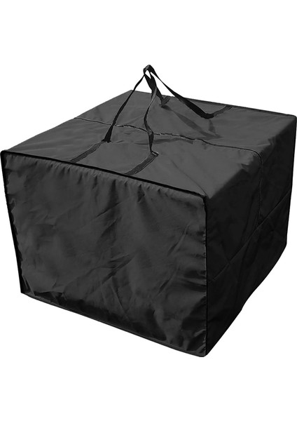 Suya Dalı Oturma Minderi Fermuarlı Saklama Çantası, 2 Saplı, Veranda Mobilyaları Için, 81X81X61CM - Siyah (Yurt Dışından)