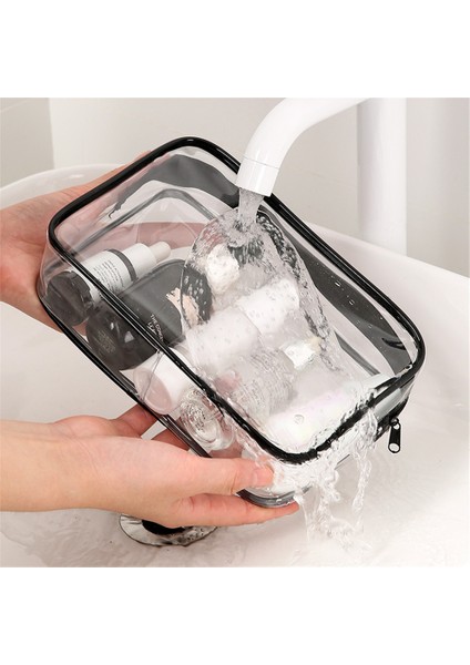 15 x 10 x 7 cm Seyahat Tuvalet Çantası Kalın Pvc Kozmetik Düzenleyici Su Geçirmez Toz Geçirmez Fermuarlı Saklama Kesesi (Yurt Dışından) modelleri