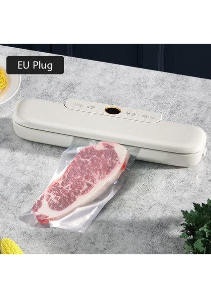 Mutfak Gıda Poşeti Vakumlu Paketleme Makinesi - Beyaz / Ab Fişi (Yurt Dışından)