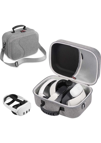 Startrc Games 3.0 Meta Quest 3 Vr Sert Kabuklu Taşıma Kılıfı Koruma Çantası Saklama Kutusu - Gri (Yurt Dışından)