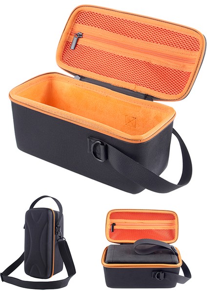 Marshall Middleton Bluetooth Uyumlu Hoparlör Kutusu Için Saklama Çantası Sert Eva Çizilmez Koruyucu Kılıf - Siyah / Turuncu (Yurt Dışından)