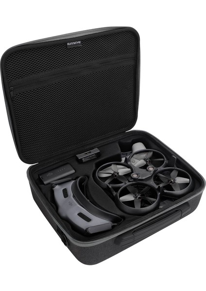 Sunnylıfe AT-B484 Djı Avata Gözlükleri Için 2 Büyük Kapasiteli Drone Pil Gözlük Kontrol Cihazı Saklama Çantası Omuz Askılı Darbeye Dalı Taşıma Çantası (Yurt Dışından) fırsatları