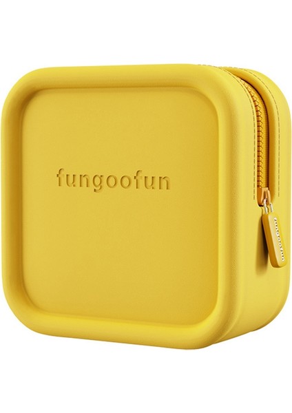 Fungoofun Fare Kablosu Güç Bankası Saklama Çantası Düzenleyici Aksesuarlar Kare Şekilli Eva Taşıma Çantası - Sarı (Yurt Dışından)