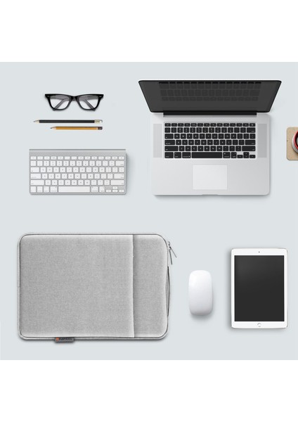 Haweel HWL7020 14-15 Inç MacBook Pro 14 Inç (2021) / 15 Inç (2013) / (2016) Çizilmeye Dalı Taşıma Çantası Saplı Taşınabilir Kol Çantası - Gri (Yurt Dışından) fiyatları