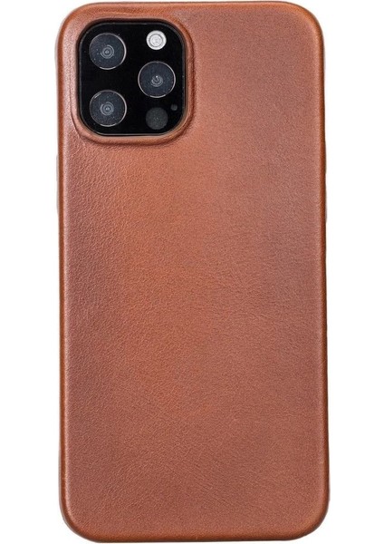 Apple iPhone 12 Pro Max Uyumlu Deri Arka Kapak Rock RST2EF Taba