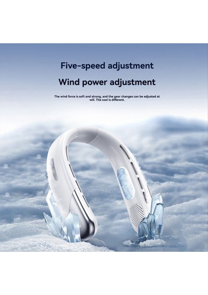 Sessiz Taşınabilir USB Boyun Vantilatörü 1200MAH Kanatsız Soğutma LED Dijital Ekran 5. Vites Elektrikli Vantilatörler (Yurt Dışından) fiyatları