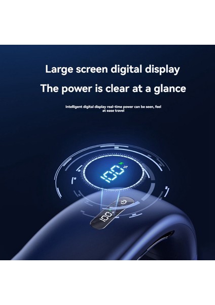 Sessiz Taşınabilir USB Boyun Vantilatörü 1200MAH Kanatsız Soğutma LED Dijital Ekran 5. Vites Elektrikli Vantilatörler (Yurt Dışından) indirimleri