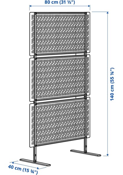 Lungön Paravan Kırık Beyaz 140 x 80 x 40 cm fiyatları