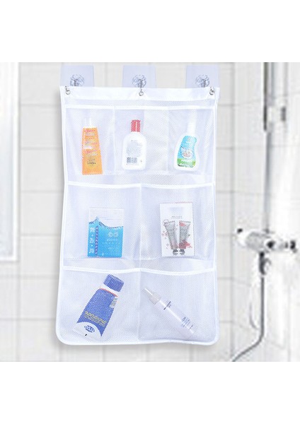 7 Izgaralı File Duş Askılı Çanta Düzenleyici Polyester Banyo Askılı Cepler (Yurt Dışından) modelleri