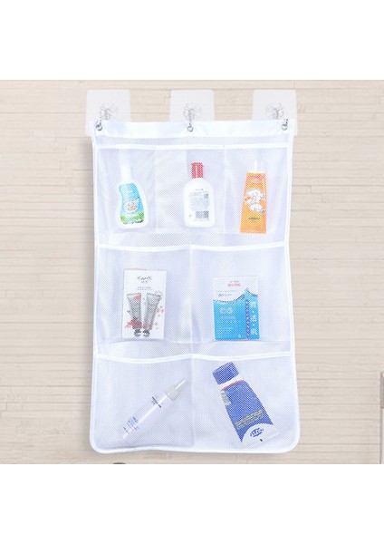 7 Izgaralı File Duş Askılı Çanta Düzenleyici Polyester Banyo Askılı Cepler (Yurt Dışından) indirimleri