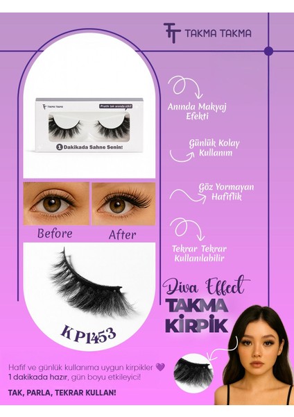 KP1453 - Takma Kirpik İpek Dokunuş - Siyah