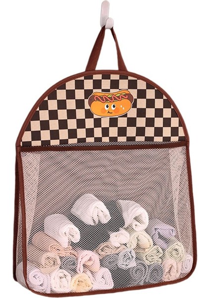 1002 File Askılı Çanta Karikatür Yatakhane Gardırop Duvar Askılı Iç Çamaşırı Saklama Çantası - Sosisli Sandviç (Yurt Dışından)