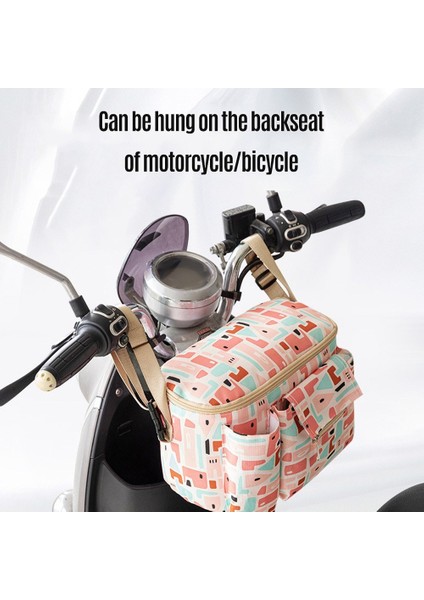 Seyahat, Bebek Arabası, Motosiklet, Bisiklet Saklama Kutusu Için Çift Askılı Büyük Kapasiteli Bebek Bezi Çantası - Pembe (Yurt Dışından) fiyatları