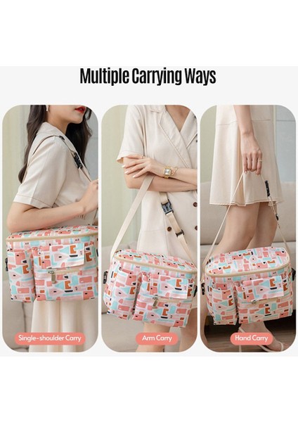 Seyahat, Bebek Arabası, Motosiklet, Bisiklet Saklama Kutusu Için Çift Askılı Büyük Kapasiteli Bebek Bezi Çantası - Pembe (Yurt Dışından) fırsatları