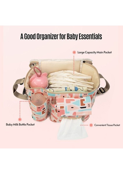 Seyahat, Bebek Arabası, Motosiklet, Bisiklet Saklama Kutusu Için Çift Askılı Büyük Kapasiteli Bebek Bezi Çantası - Pembe (Yurt Dışından) indirimleri