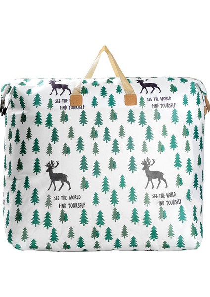 Büyük Kapasiteli Su Geçirmez Gardırop Düzenleyici Giysi Yatak Takımı Saklama Çantası, Xl Beden - Elk (Yurt Dışından)