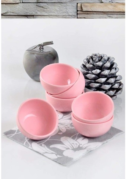 Pembe Bulut Kase 8 cm 6 Adet