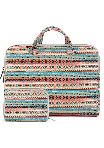 Lısen Desen Baskılı Tuval Taşıma Çantası 13,3 Inç Dizüstü Bilgisayarlar Için Taşınabilir Saklama Çantası Mini Çantalı - Açık Yeşil (Yurt Dışından)