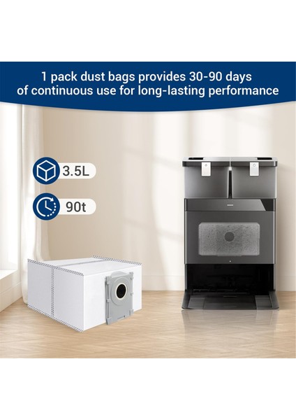 X8 Pro OMNI/T50 Max OMNI/T80 OMNI/S14 Plus Için 14 Adet Toz Torbası, 3,5 L Büyük Yedek Torbalar (Yurt Dışından) fiyatları