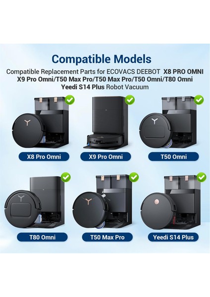 X8 Pro OMNI/T50 Max OMNI/T80 OMNI/S14 Plus Için 14 Adet Toz Torbası, 3,5 L Büyük Yedek Torbalar (Yurt Dışından) modelleri